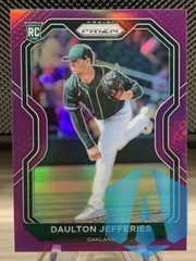 2021 Panini Prizm Purple #95 Daulton Jefferies Rookie Oakland Athletics
